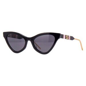 New GUCCI Black Cat Eye GG0597S 001 Sunglasses Women